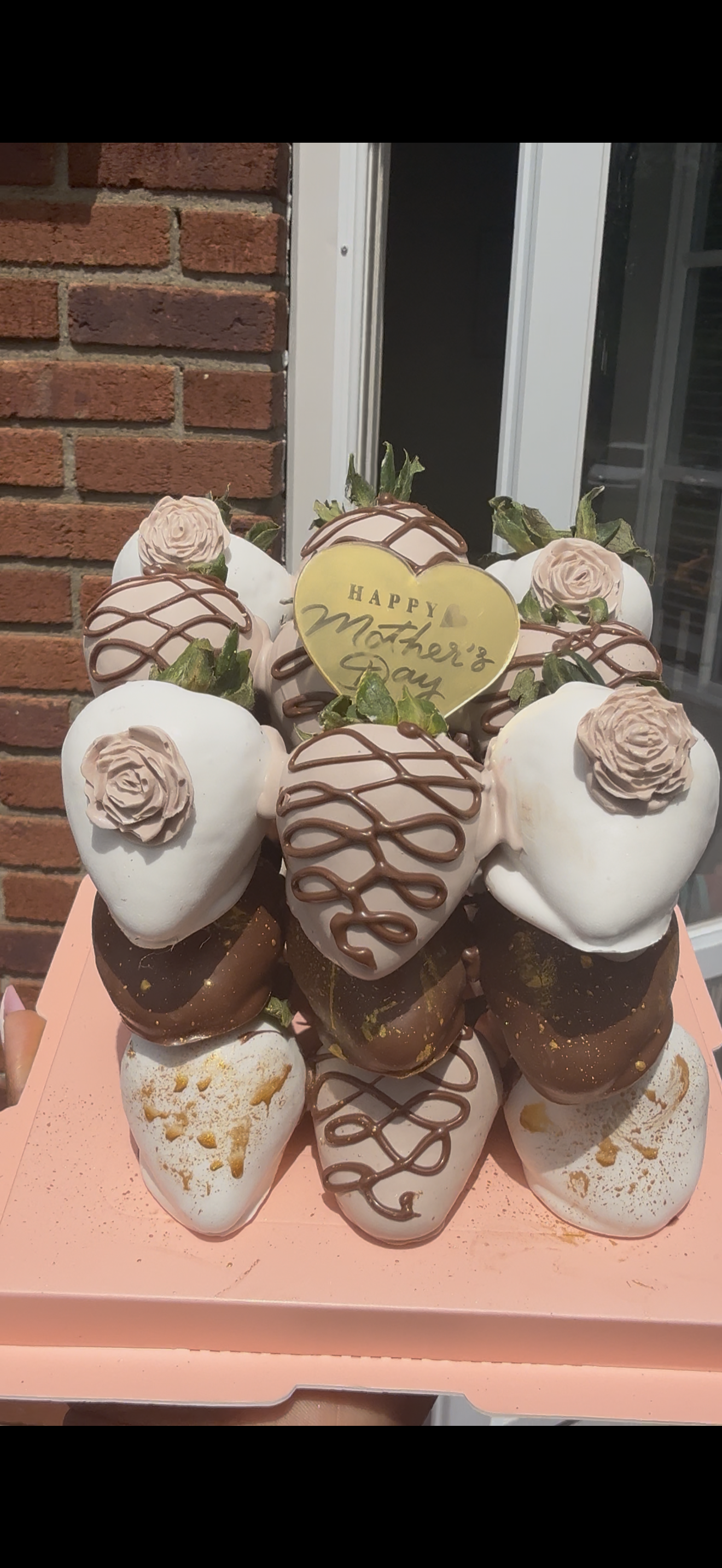 Chocolate covered strawberry cake